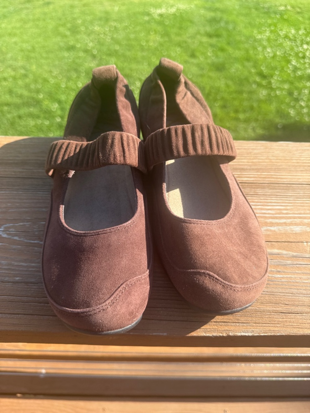 Dansko Chrissy Mary Jane Shoes Chocolate Brown Suede Leather Size 39